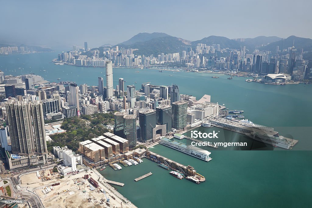 Vista aérea de Hong Kong - Royalty-free Alto - Descrição Física Foto de stock