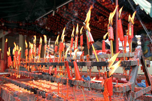 istock Candles in Traditional Chinese Temple 155222107
