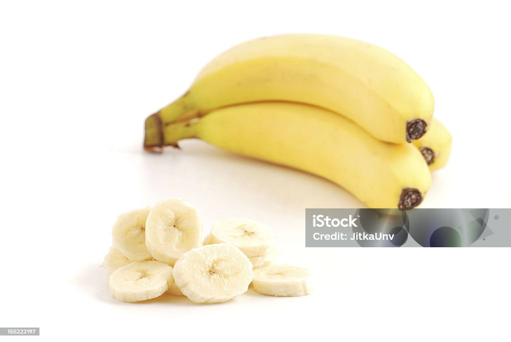 Banana Ripe bananas isolated on white Banana Stock Photo