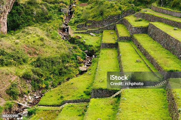 Photo libre de droit de Vallée Sacrée Des Incas Au Pérou De Pisaq Ruines Inca banque d'images et plus d'images libres de droit de Agriculture