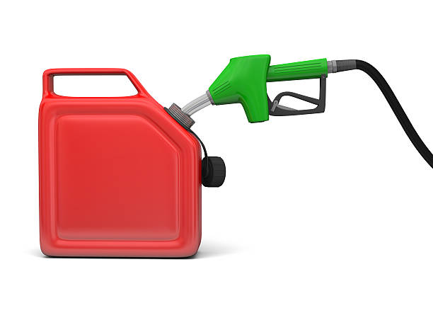 istock Petrol pump and jerry can 155222360