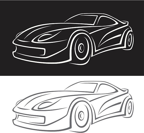 자동 - car sedan vector illustration and painting stock illustrations