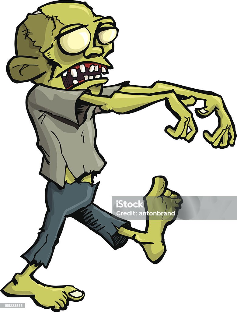 Stalking zombie Zombie stock vector