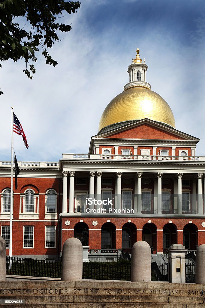 Residencia estatal de Massachusetts en verano - Foto de stock de Casa libre de derechos