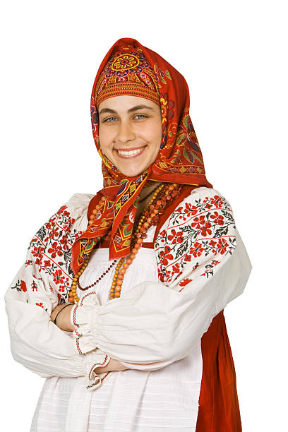 Russian ethnic dress stock photo