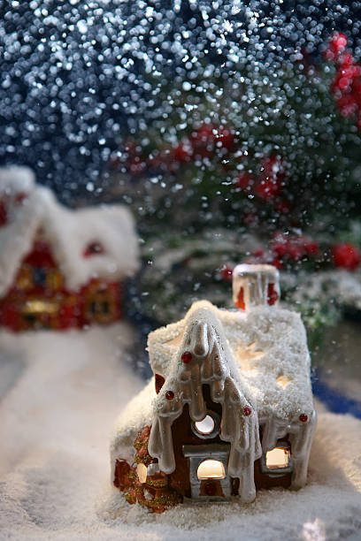 istock Christmas decoration. Magic snow house 155224595