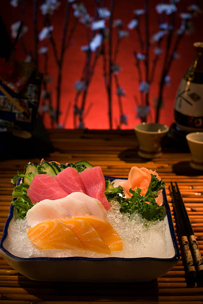 Plate of Sushi stock photo
