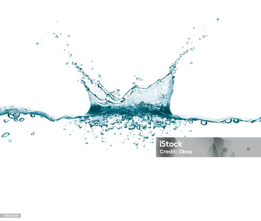 water splash water splash on white background, studio shots   Bubble Stock Photo
