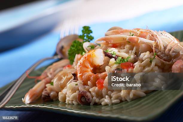 Seafood Risotto Stock Photo - Download Image Now - Risotto, Seafood, Prawn - Seafood