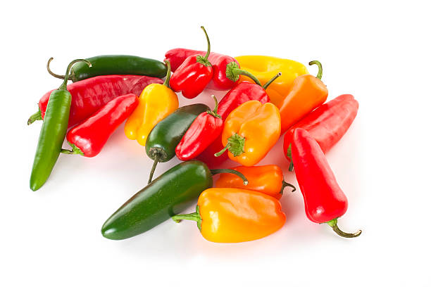 Sweet and Jalapeno Peppers stock photo
