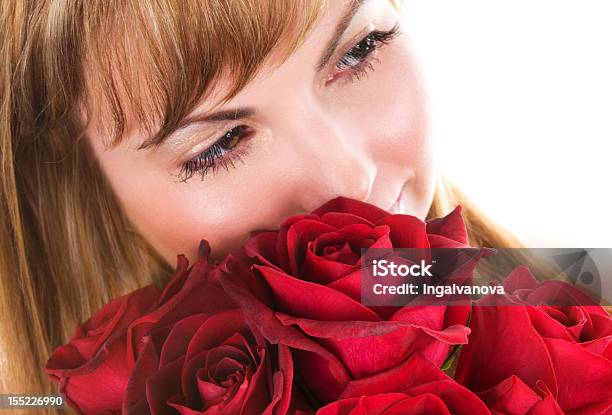 Woman With Roses Stock Photo - Download Image Now - Adult, Adults Only, Beautiful People