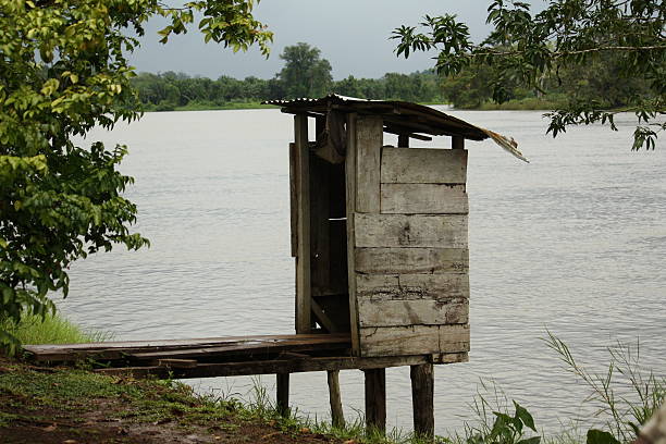 outdoor toilet outdoor toilet in nicaragua outhouse interior stock pictures, royalty-free photos & images