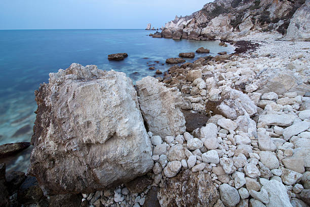 Stone on the sea coast. Landscape stock photo