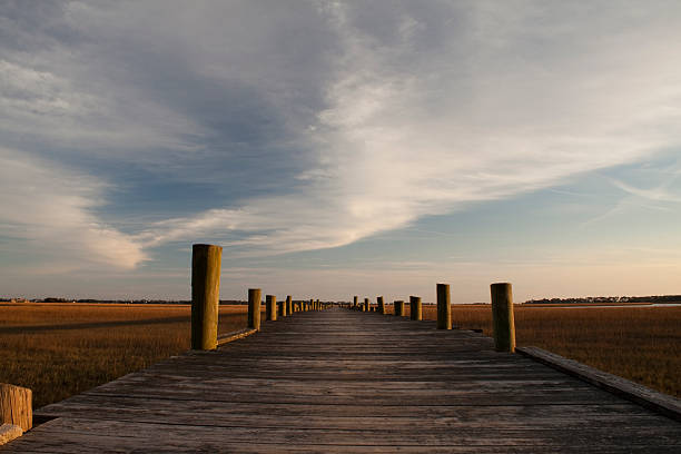 Winter sunset at South Carolina pier