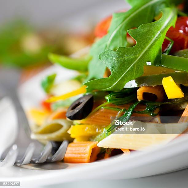 Pasta Stockfoto und mehr Bilder von Bunt - Farbton - Bunt - Farbton, Fotografie, Gabel