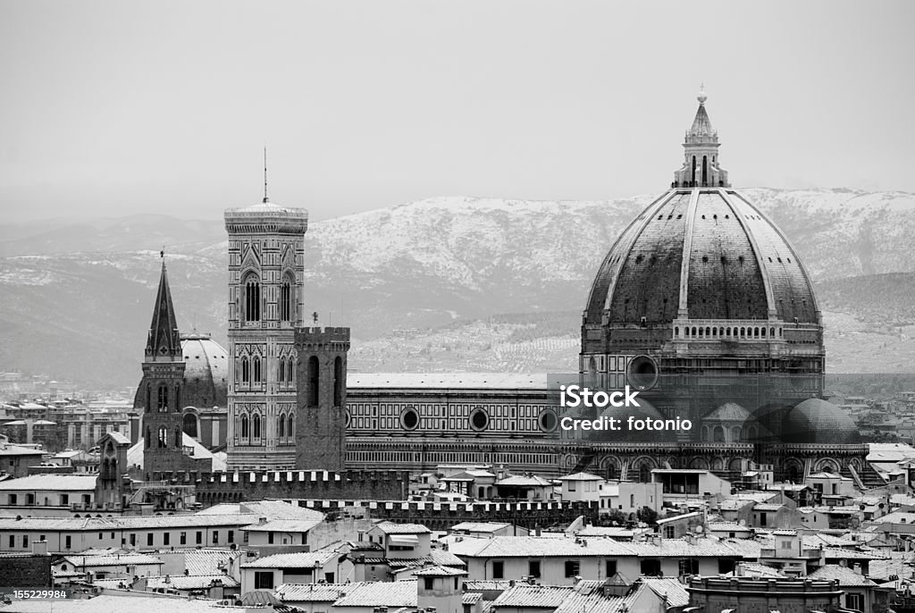 Catedral de Florença, preto e branco - Foto de stock de Florença - Itália royalty-free