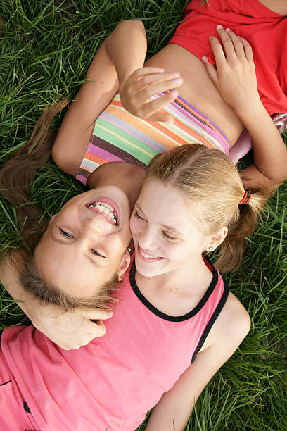 istock Cheerful happy girls 155230260