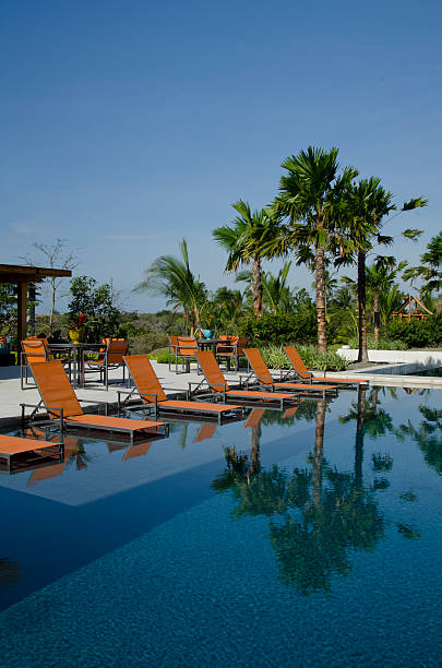 istock Pool and Sun loungers 155230455