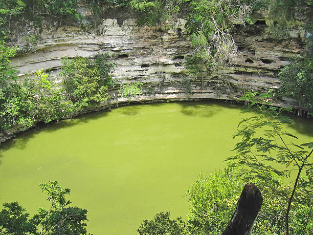 Green caldeira stock photo