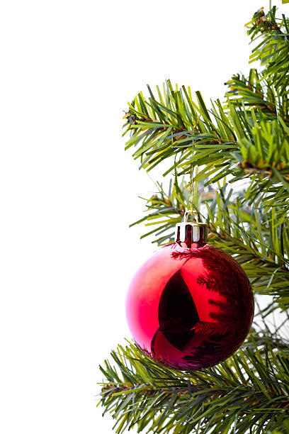 Árvore de Natal com ornamentos - fotografia de stock