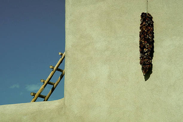 산타페이의 장면 - santa fe new mexico mexico adobe house 뉴스 사진 이미지