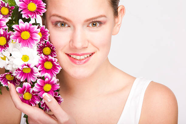 istock Beautiful girl with flower 155232569