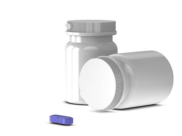 Pill Containers with Drug stock photo