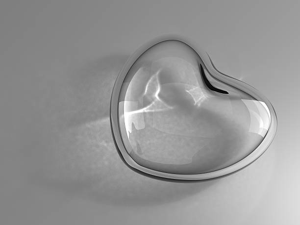 Glass heart stock photo