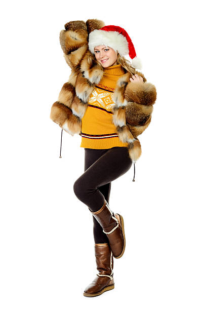 istock girl in a christmas cap 155233020