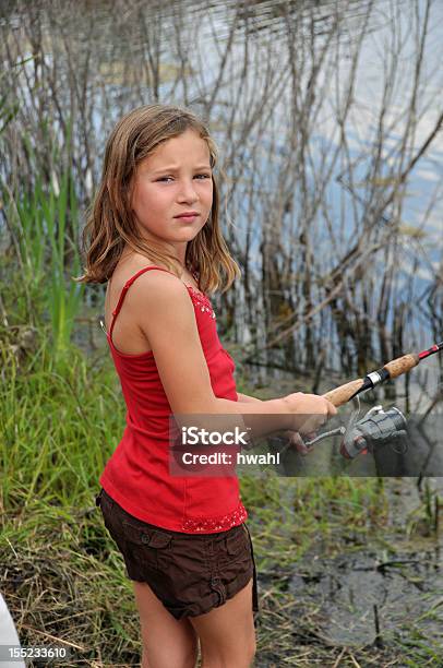 Wenig Fishergirl Stockfoto und mehr Bilder von Abwarten - Abwarten, Aktivitäten und Sport, Angel