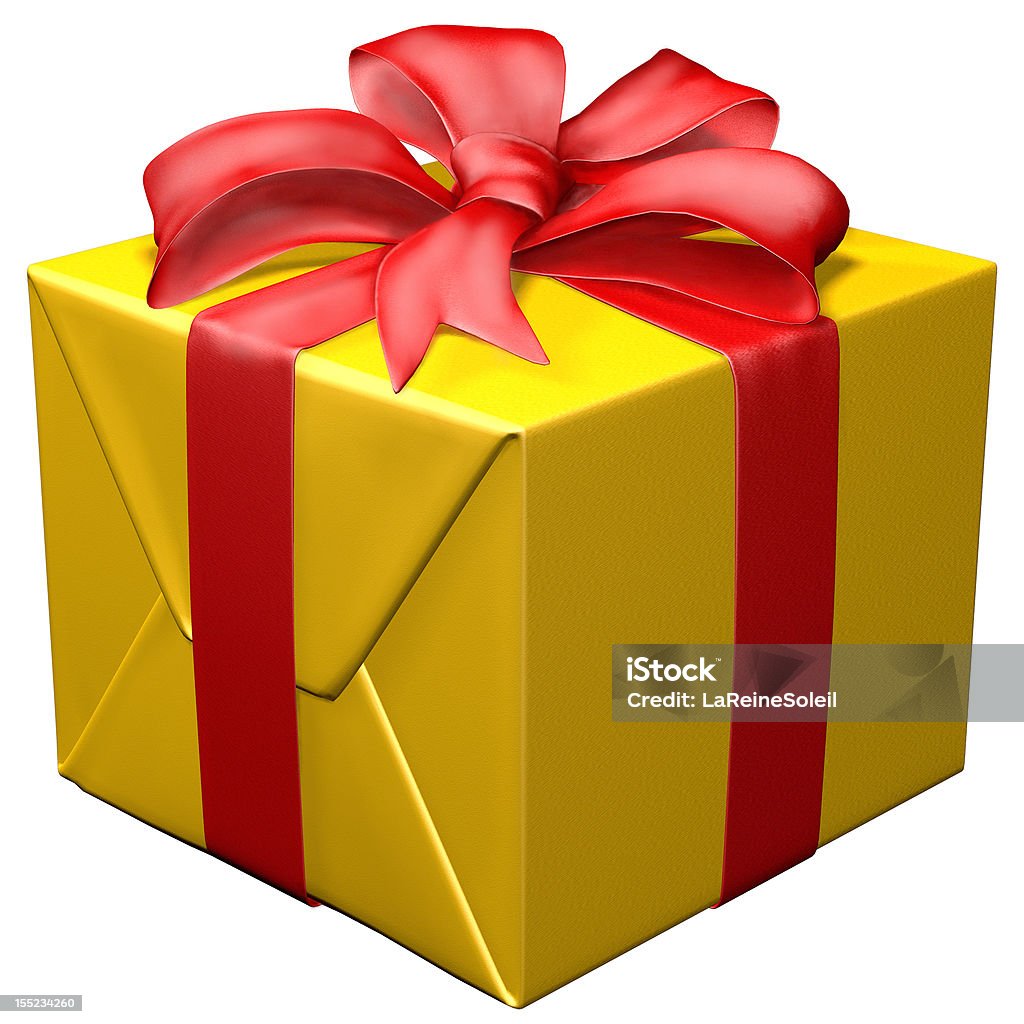 Caixa de Presente de Natal - Royalty-free Amarelo Foto de stock