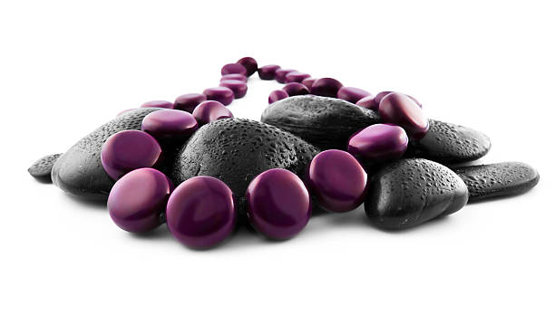 Purple Beads stock photo