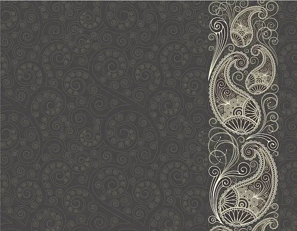 Vector illustration of paisley background