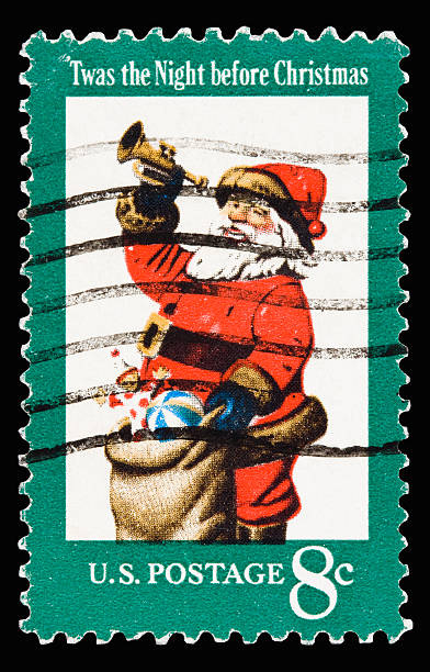 Christmas Santa 1972 stock photo