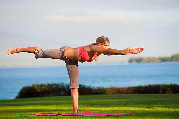 Healthy Female Yoga Student stock photo