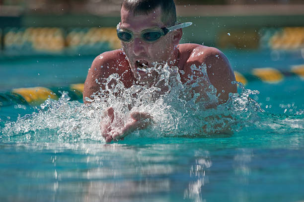 Breast Stroke Swimming Race stock photo