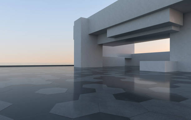 istock Clean ground squares and building facades 1552358465