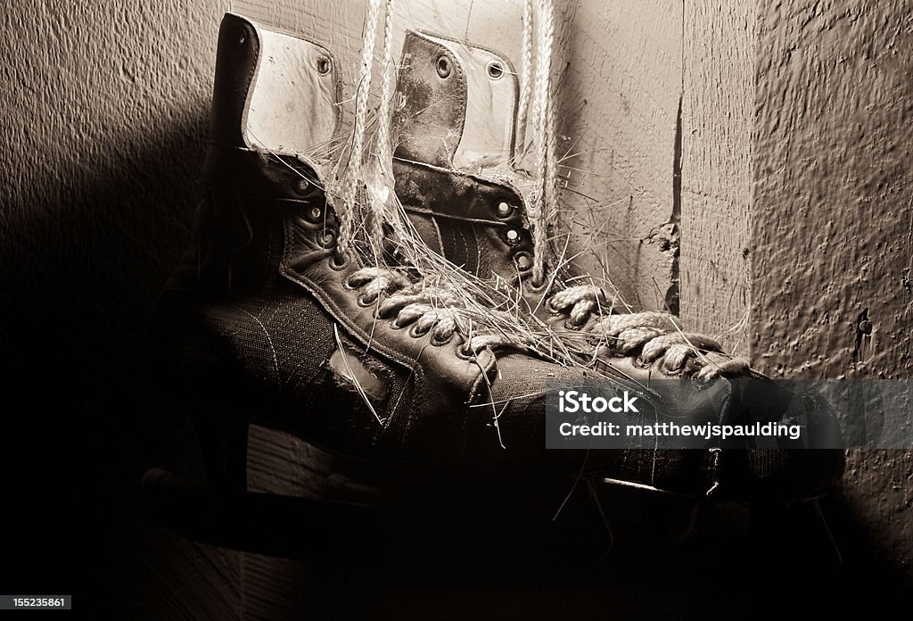 Old patins à glace disponibles - Photo de Aiguille - Partie d'une plante libre de droits