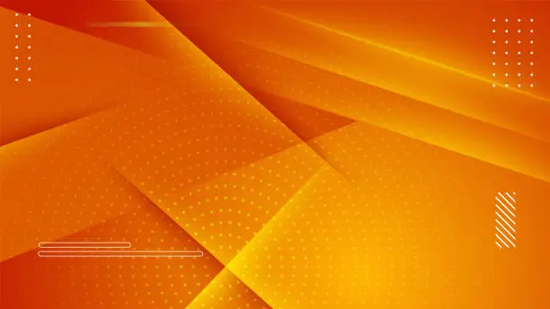 Vector illustration of Abstract orange gradient geometric shape circle background. Modern futuristic backgroundd