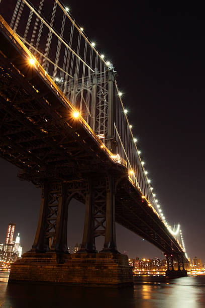 istock New York City Skyline and Manhattan Bridge At Night 155236661