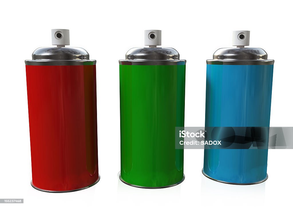 Три форсунки - Стоковые фото Аэрозольная краска роялти-фри