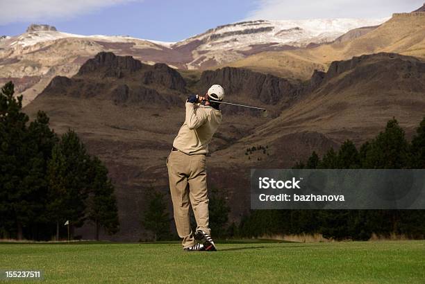 Golfer In The Andes Stock Photo - Download Image Now - Golf, Snow, Adult
