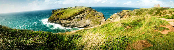 Tintagel in Cornwall stock photo