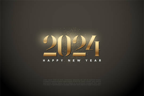 istock 2024 new year celebration with festive gold glitter background. design premium vector. 1552389711