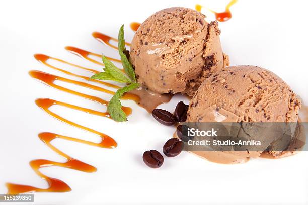 Coffee Ice Cream Stock Photo - Download Image Now - Brown, Caramel, Chocolate