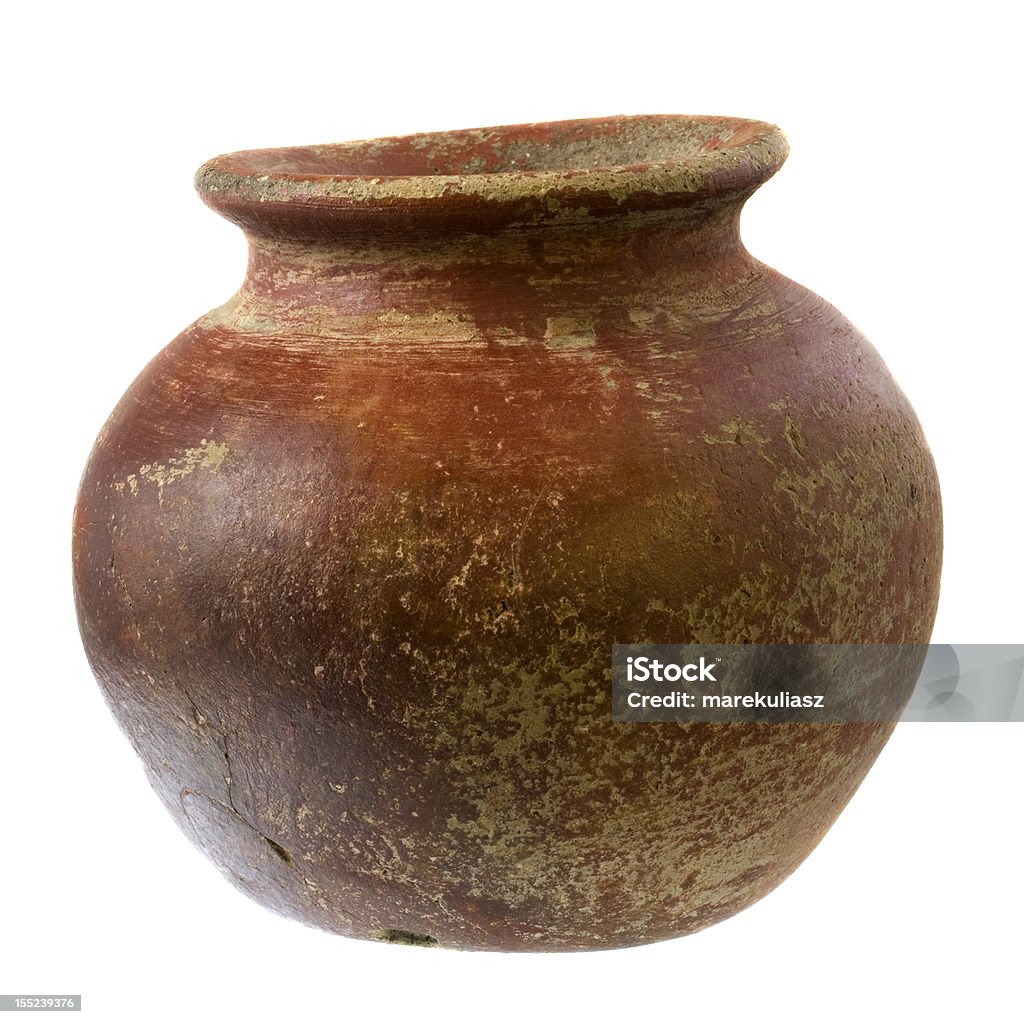 Pequenas plantas, ásperos, clay pot - Foto de stock de Amarelo royalty-free