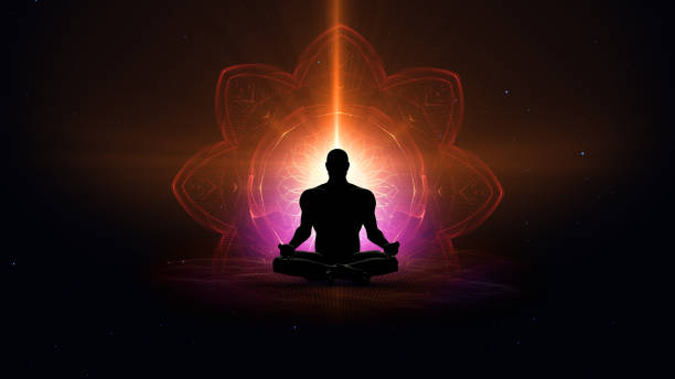 istock 3D yoga lotus posture meditation 1552393847