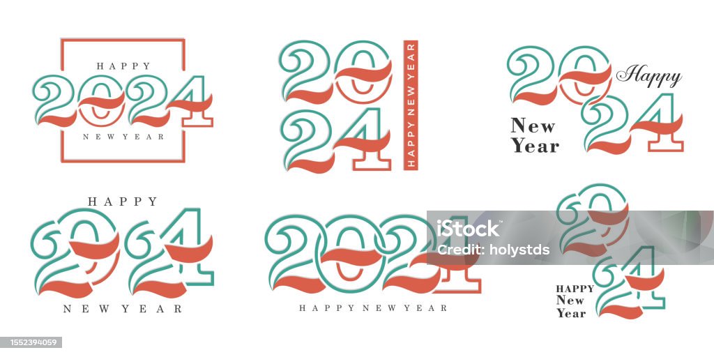 2025 Happy New Year Logo Text Design 2025 Number Design Template Vector