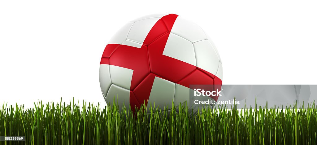 Soccerball en herbe - Photo de Angleterre libre de droits