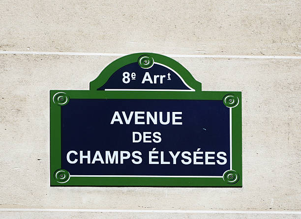 istock Street sign, Avenue des Champs Elysees 155239675
